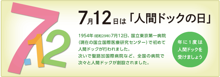 7月12日は人間ドックの日